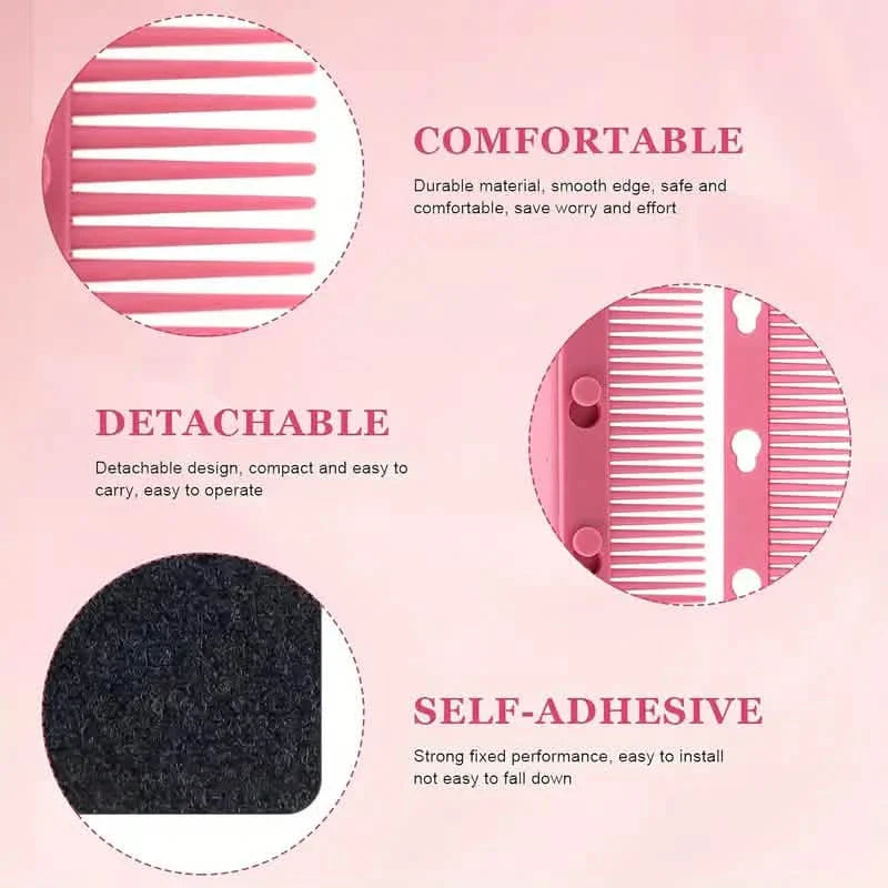 Flat Iron Comb, ABS Plastic Handle Hair Straightener Comb Attachment DailySale