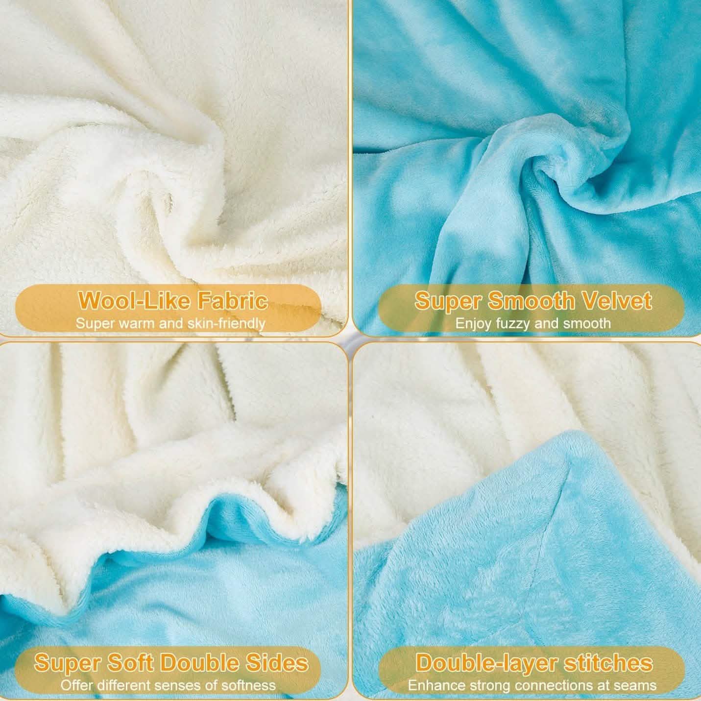 Fleece Throw Blanket Flannel Bed Cover DailySale