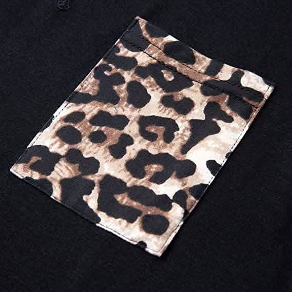 Women's Summer Tank Tops Leopard Pocket Sleeveless Blouse DailySale