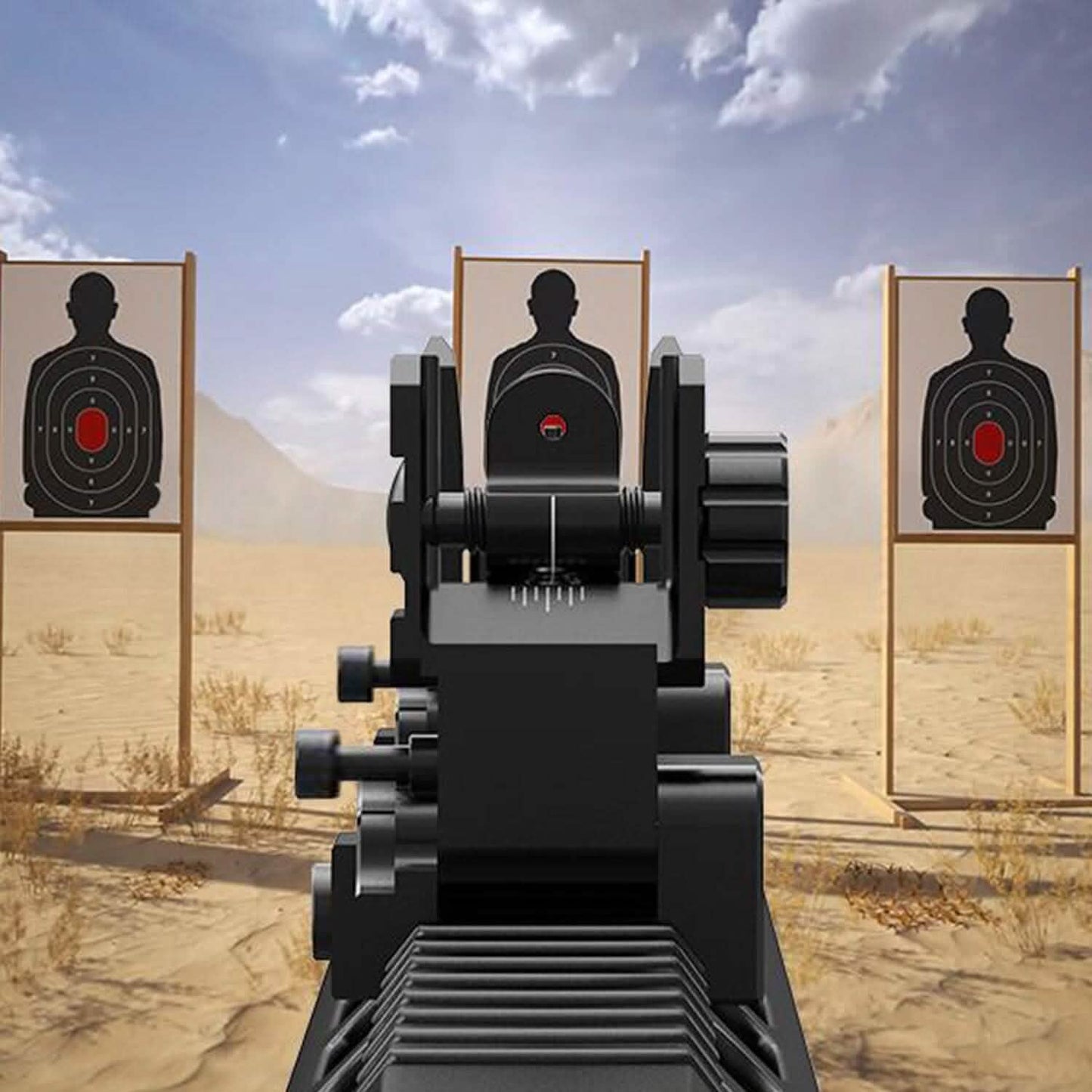 Flip Up Rear Front Aluminum Alloy Tactical Sight Set DailySale