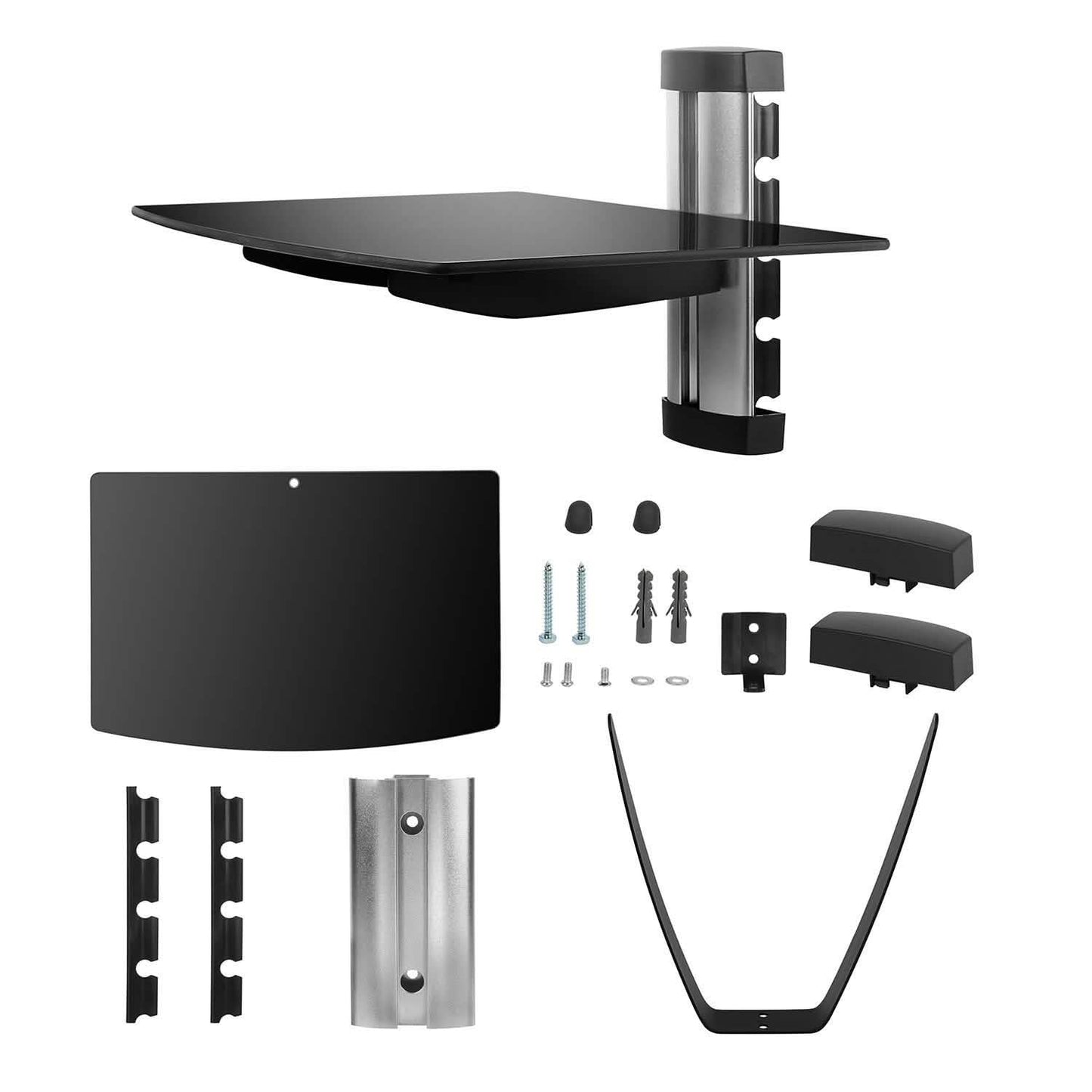 Floating Wall Mounted Strengthened Tempered Glass Shelf DailySale