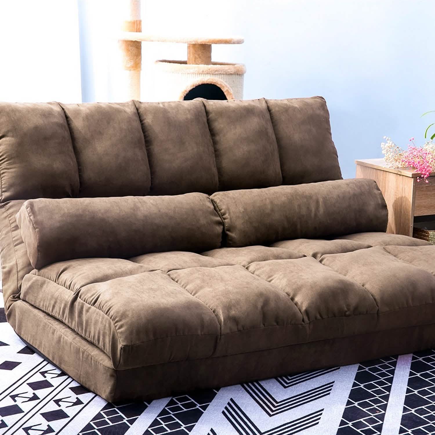 Floor Sofa Bed, Foldable Double Chaise Lounge Sofa Chair DailySale