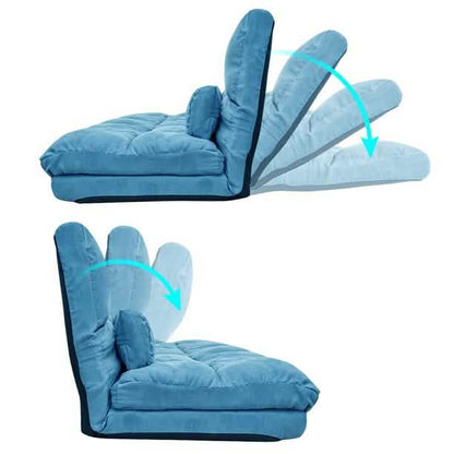 Floor Sofa Bed, Foldable Double Chaise Lounge Sofa Chair DailySale