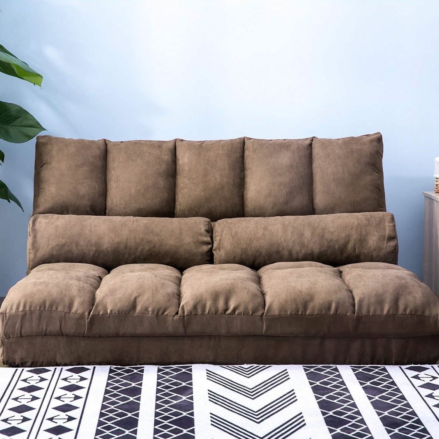 Floor Sofa Bed, Foldable Double Chaise Lounge Sofa Chair DailySale
