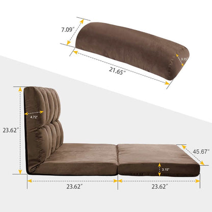 Floor Sofa Bed, Foldable Double Chaise Lounge Sofa Chair DailySale
