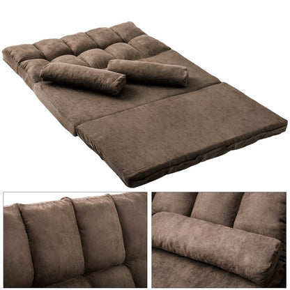 Floor Sofa Bed, Foldable Double Chaise Lounge Sofa Chair DailySale