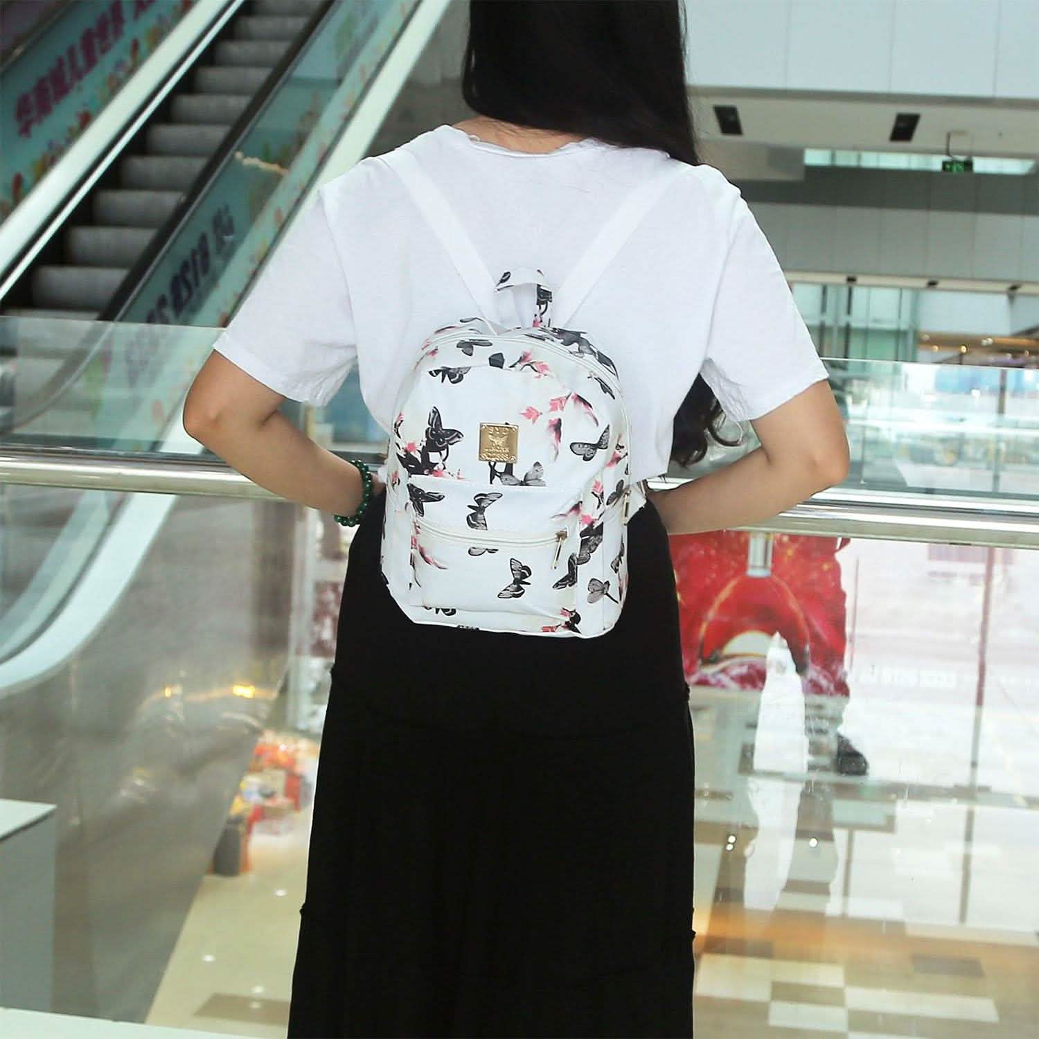 Floral Print Backpack Waterproof Knapsack DailySale