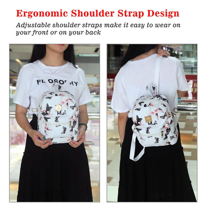 Floral Print Backpack Waterproof Knapsack DailySale