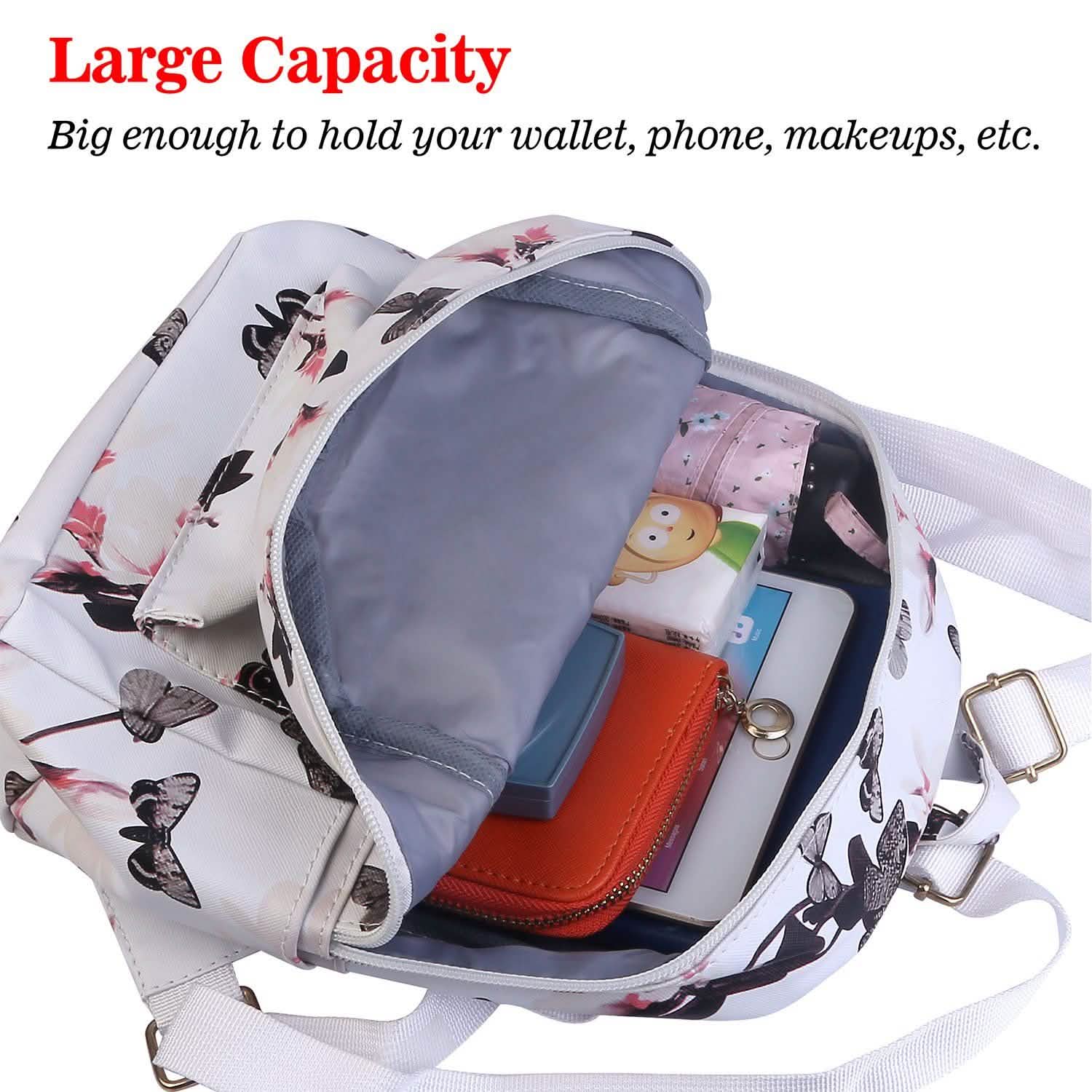 Floral Print Backpack Waterproof Knapsack DailySale