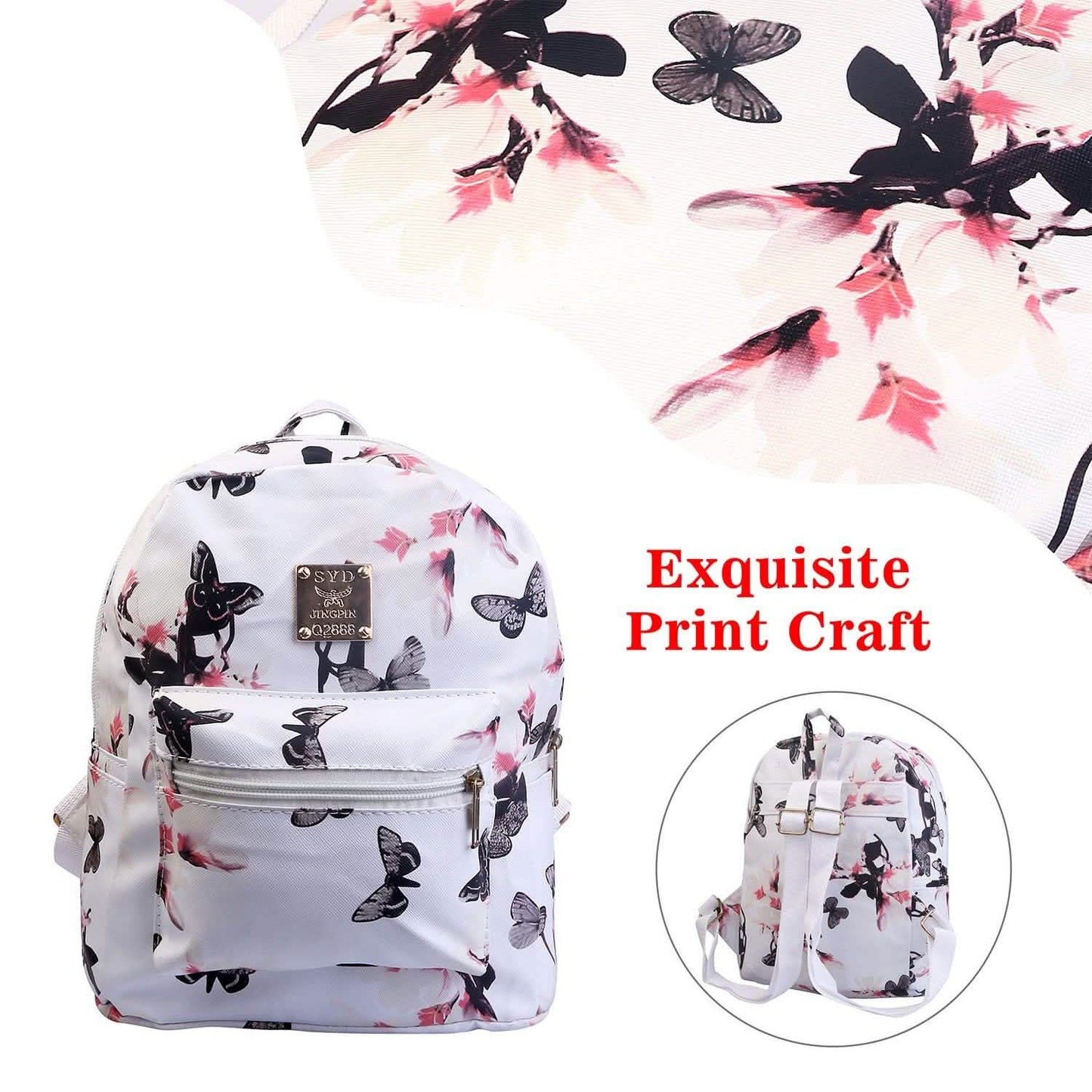 Floral Print Backpack Waterproof Knapsack DailySale