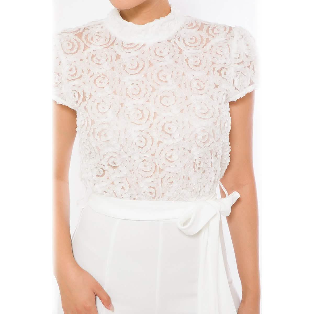 Flower Lace Top Detailed Fashion Jumpsuit DailySale