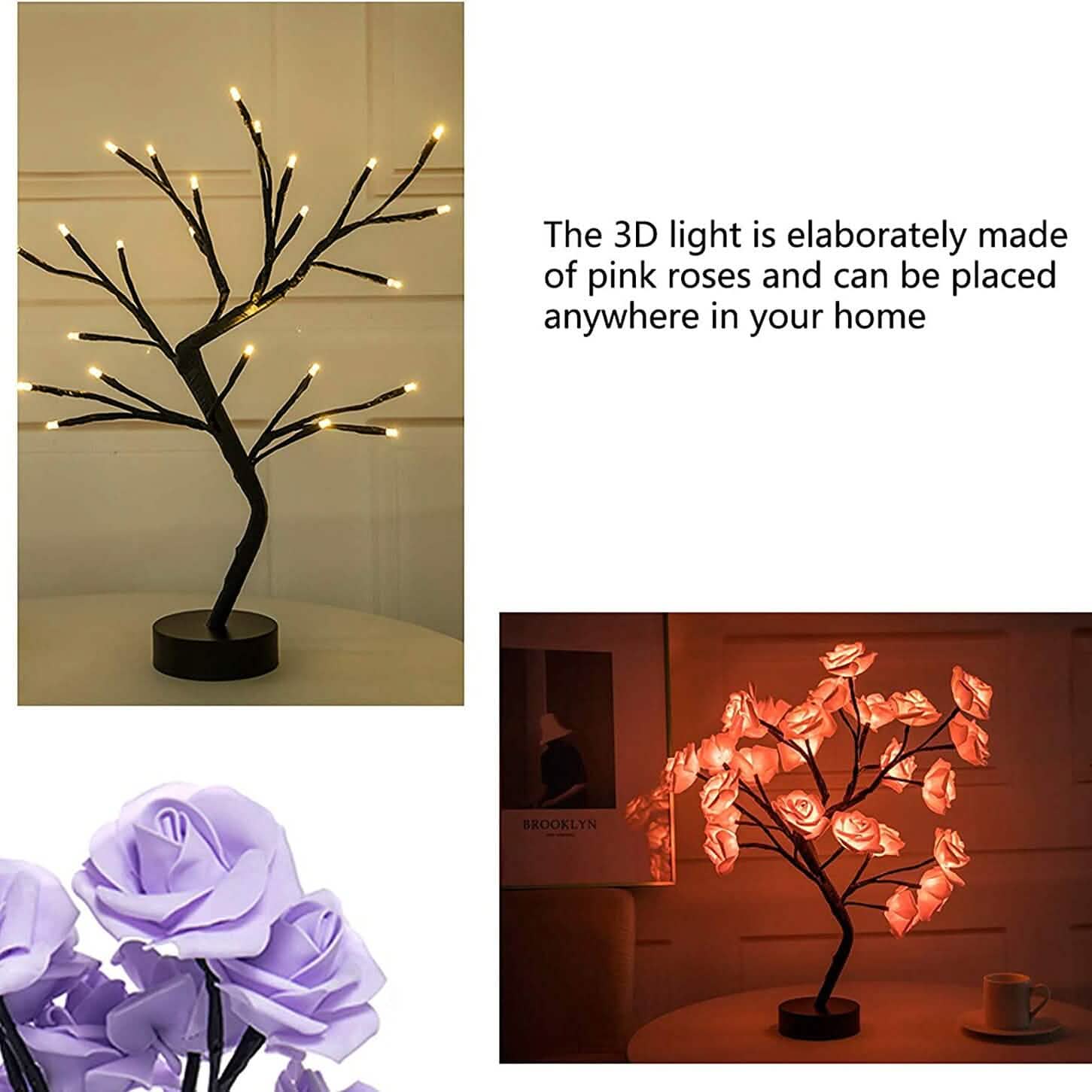 Flower Rose Tree Lamp DailySale