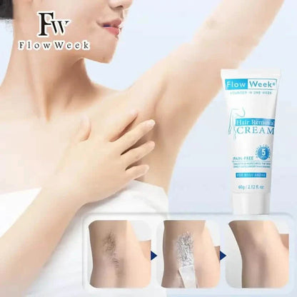 FlowWeek Painless and Irritation-Free Permanent Hair Removal Cream DailySale