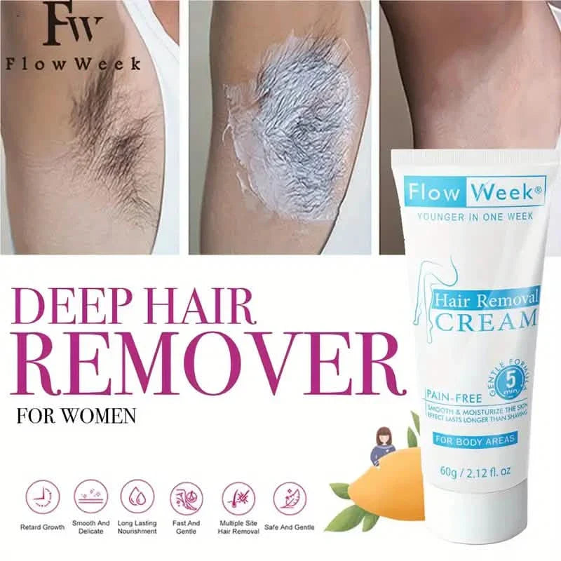 FlowWeek Painless and Irritation-Free Permanent Hair Removal Cream DailySale