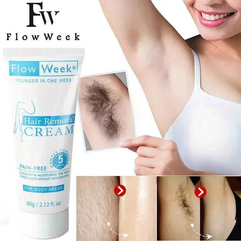 FlowWeek Painless and Irritation-Free Permanent Hair Removal Cream DailySale