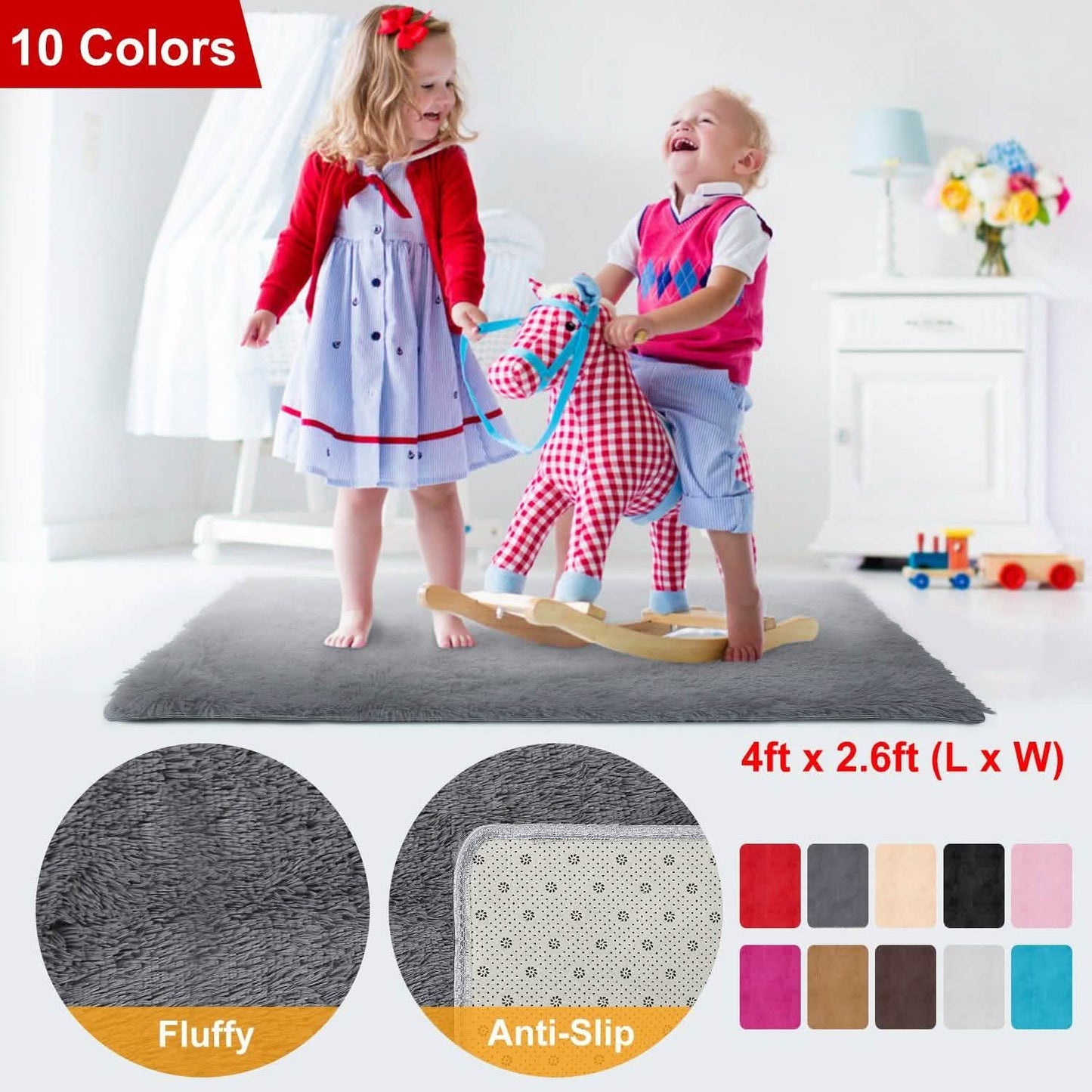 Fluffy Bedroom Anti-Skid Rug DailySale