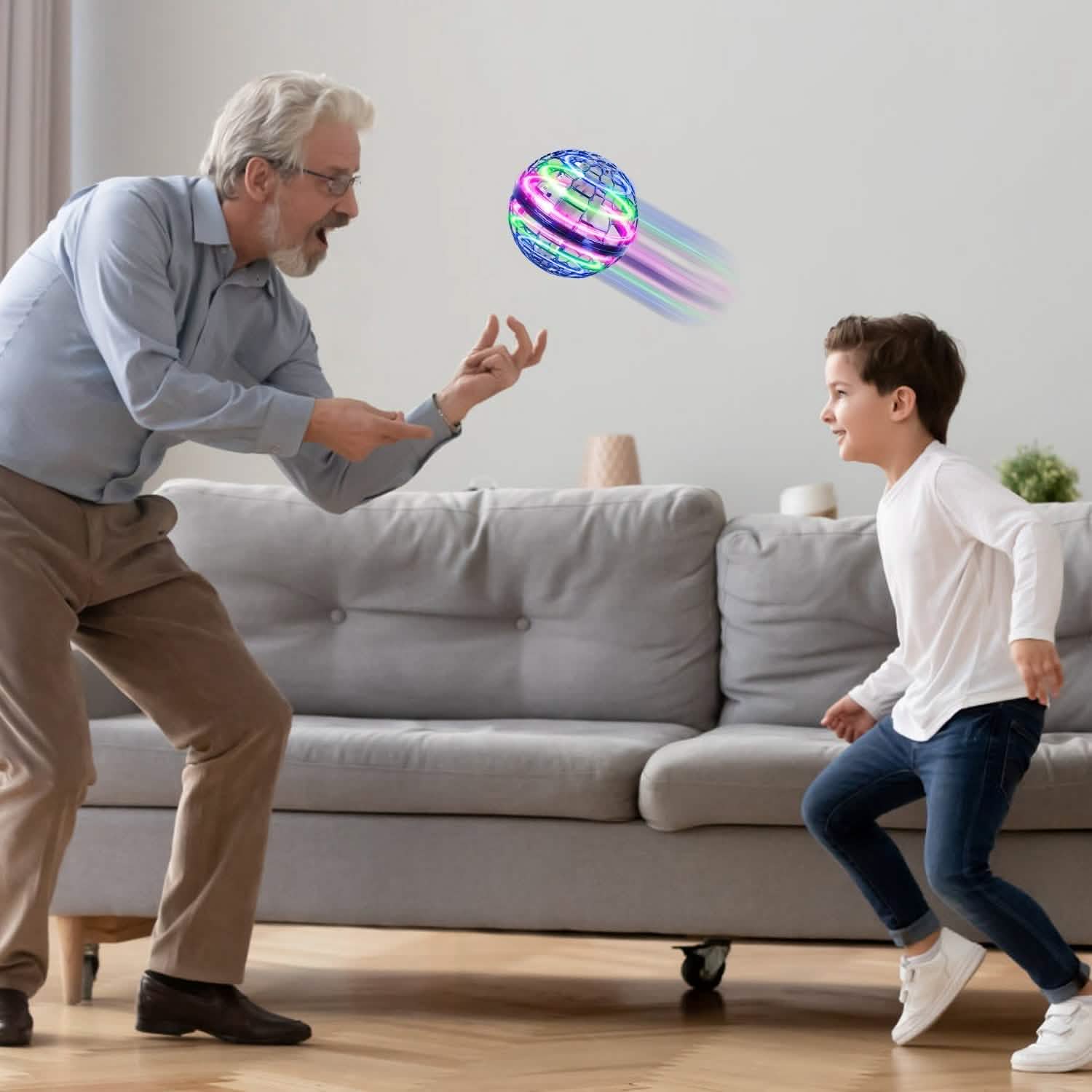 Flying Ball Toys 360¬∞ Rotating Hand Controlled Flying Orb Hover Ball with RGB Lights DailySale