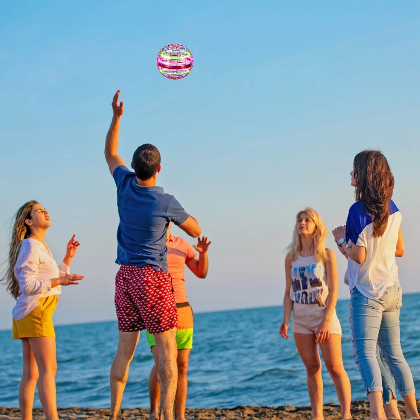 Flying Ball Toys 360¬∞ Rotating Hand Controlled Flying Orb Hover Ball with RGB Lights DailySale