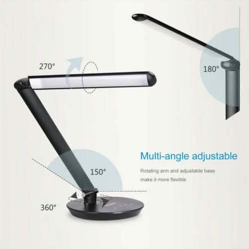 Foldable AC LED Desk Table Lamp Adjustable Touch Reading USB Rechargeable Port DailySale