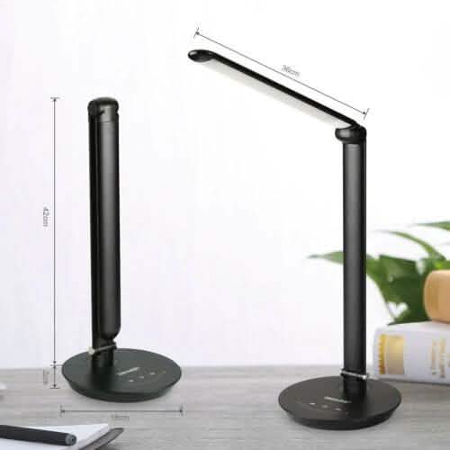 Foldable AC LED Desk Table Lamp Adjustable Touch Reading USB Rechargeable Port DailySale