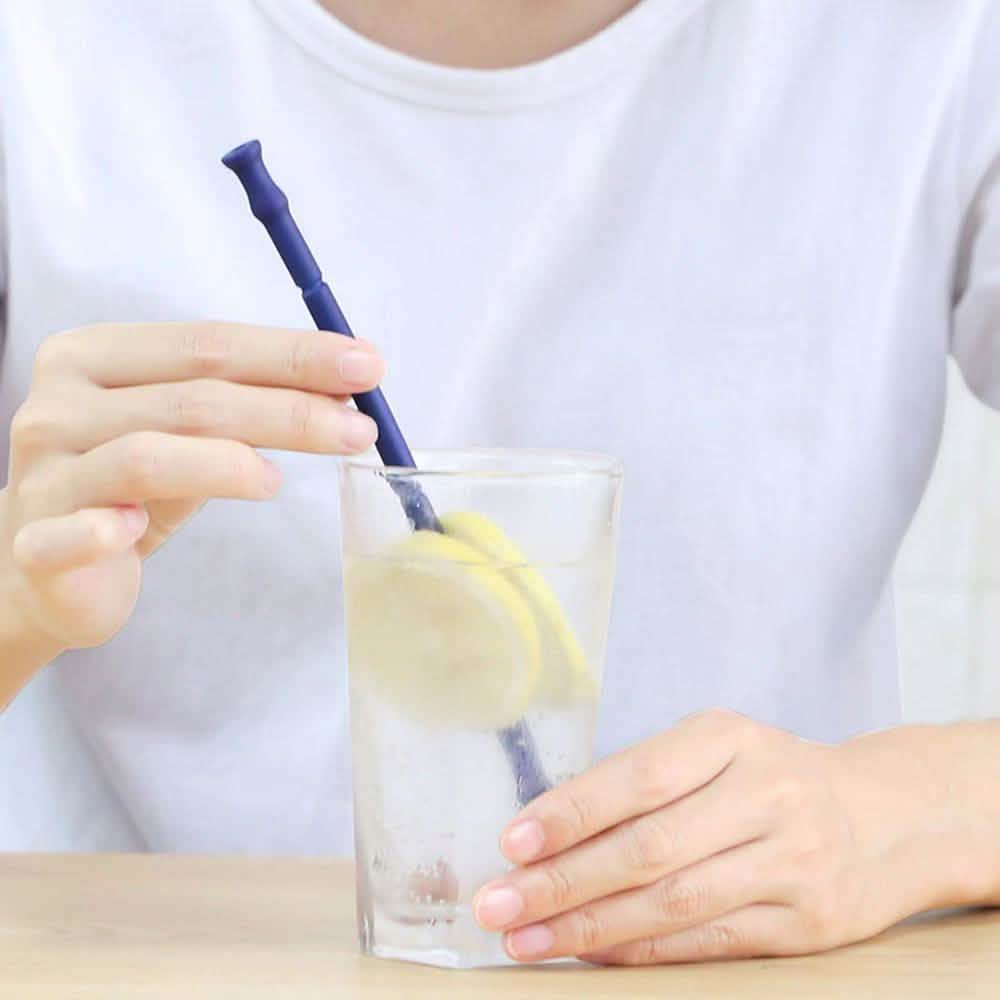 Foldable and Reusable Silicone Drinking Straw with Case DailySale