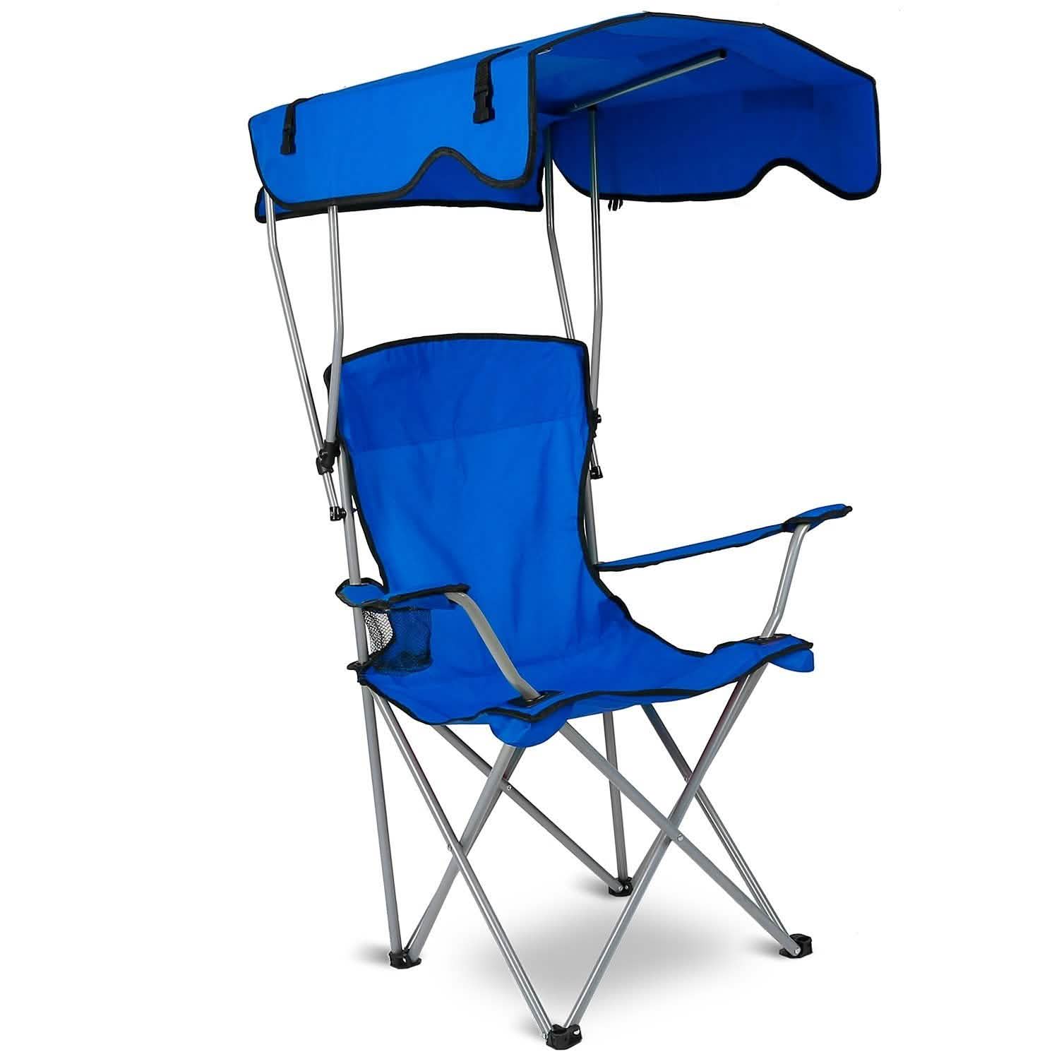 Foldable Beach Canopy Chair Sun Protection with Cup Holder DailySale
