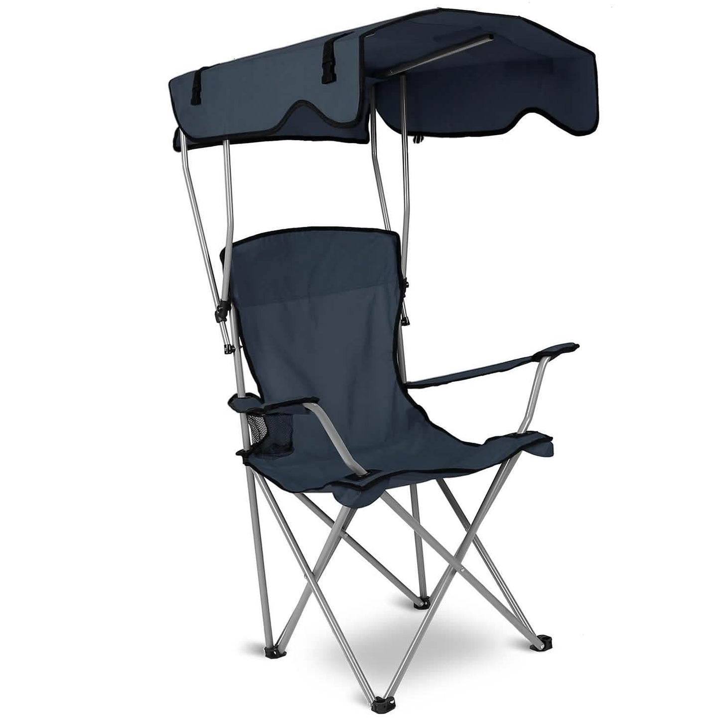 Foldable Beach Canopy Chair Sun Protection with Cup Holder DailySale