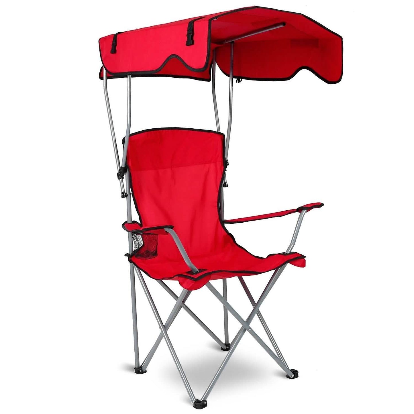 Foldable Beach Canopy Chair Sun Protection with Cup Holder DailySale