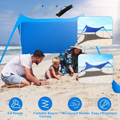 Foldable Beach Canopy Tent Collapsible Shade DailySale
