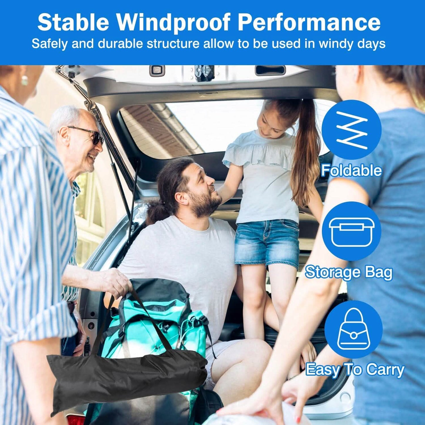 Foldable Beach Canopy Tent Collapsible Shade DailySale