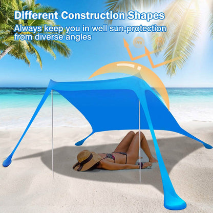 Foldable Beach Canopy Tent Collapsible Shade DailySale