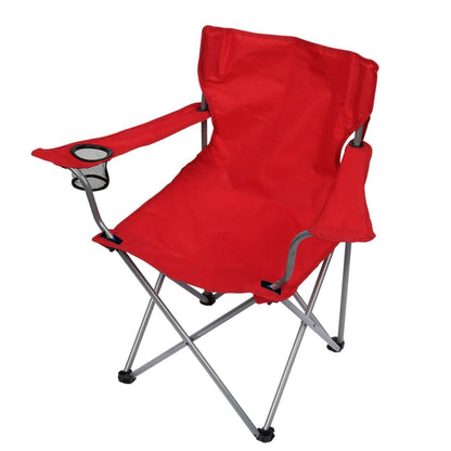 Foldable Beach Chair with Detachable Armrest Adjustable Canopy Stool with Cup Holder DailySale
