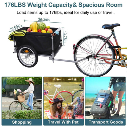Foldable Bicycle Cargo Wagon Trailer DailySale