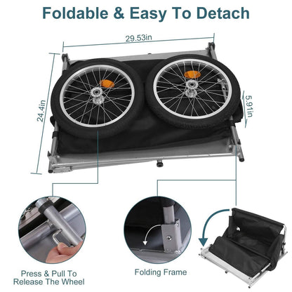 Foldable Bicycle Cargo Wagon Trailer DailySale