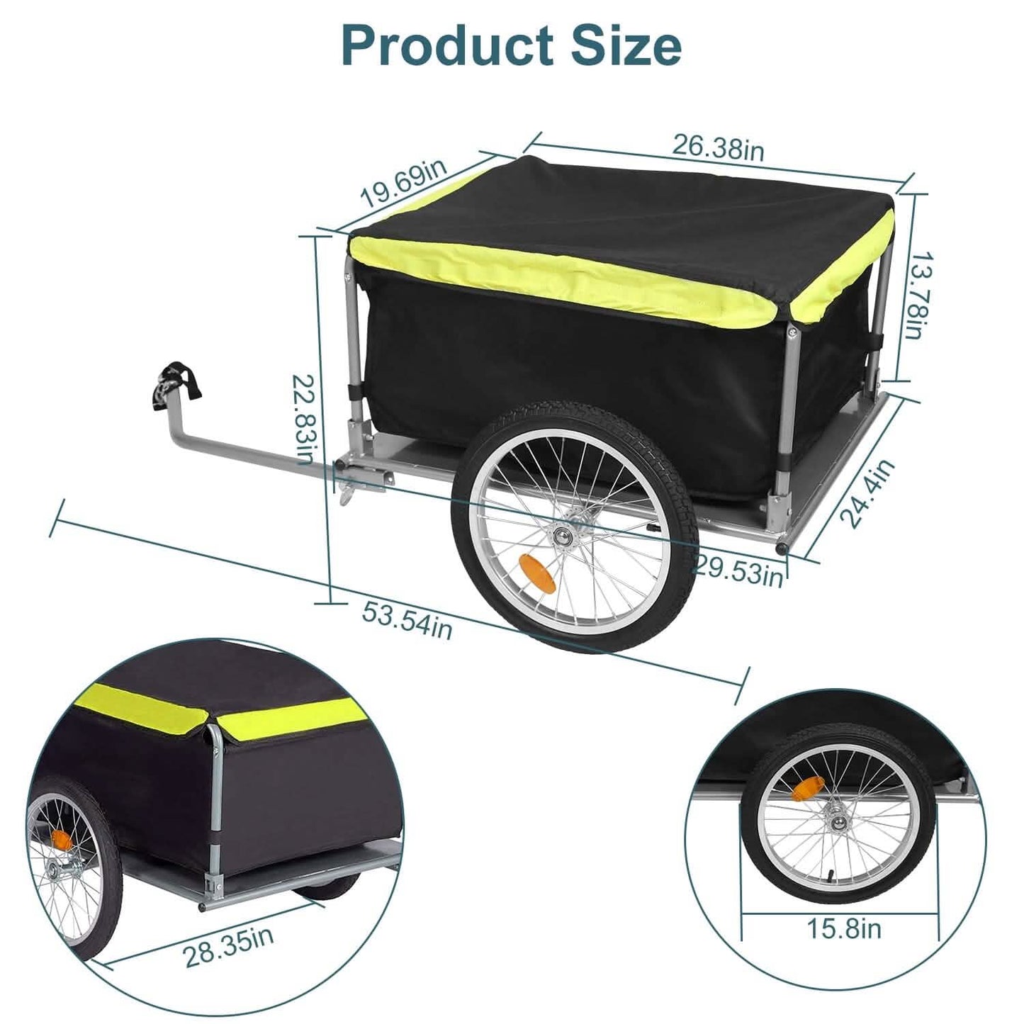 Foldable Bicycle Cargo Wagon Trailer DailySale