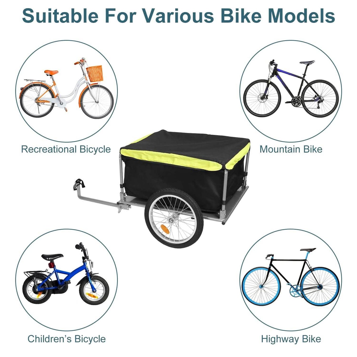 Foldable Bicycle Cargo Wagon Trailer DailySale