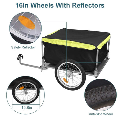 Foldable Bicycle Cargo Wagon Trailer DailySale
