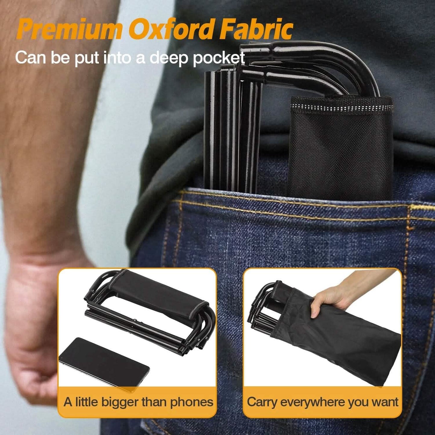Foldable Camping Stool Portable Travel Chair DailySale