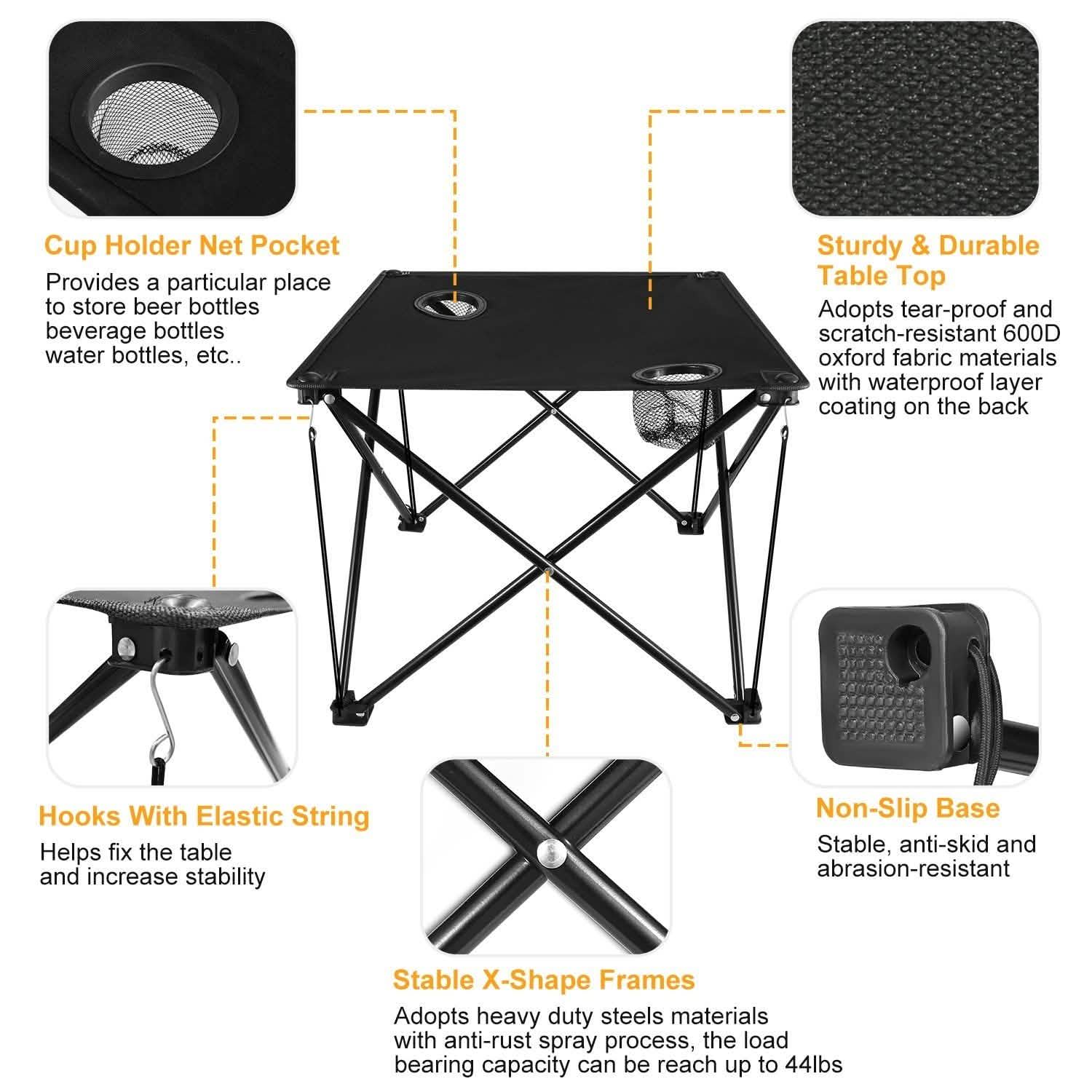 Foldable Camping Table Portable Travel Desk DailySale