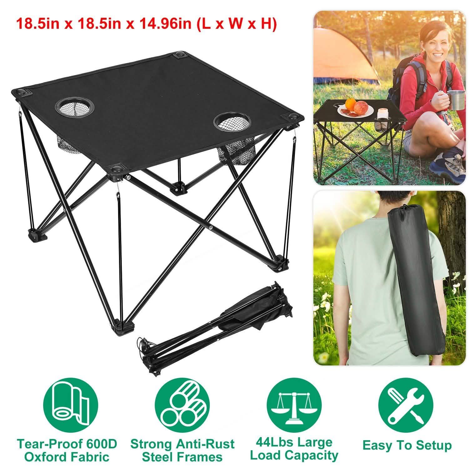 Foldable Camping Table Portable Travel Desk DailySale