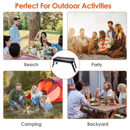 Foldable Charcoal BBQ Grill Stainless Steel Grill Net DailySale