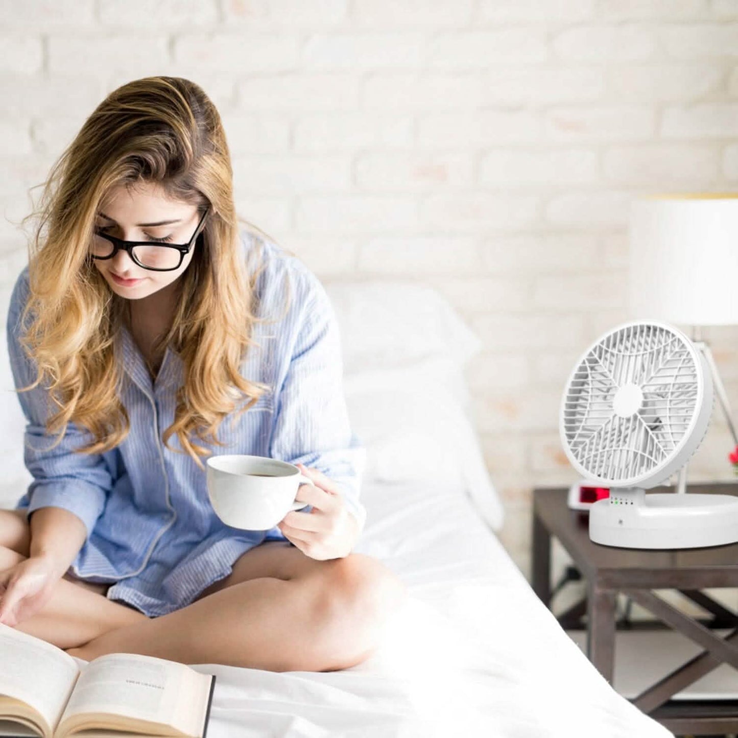 Foldable Desk Fan with 4 Wind Speeds Type-C Rechargeable Wall-Mounted DailySale