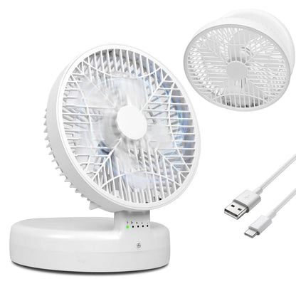 Foldable Desk Fan with 4 Wind Speeds Type-C Rechargeable Wall-Mounted DailySale