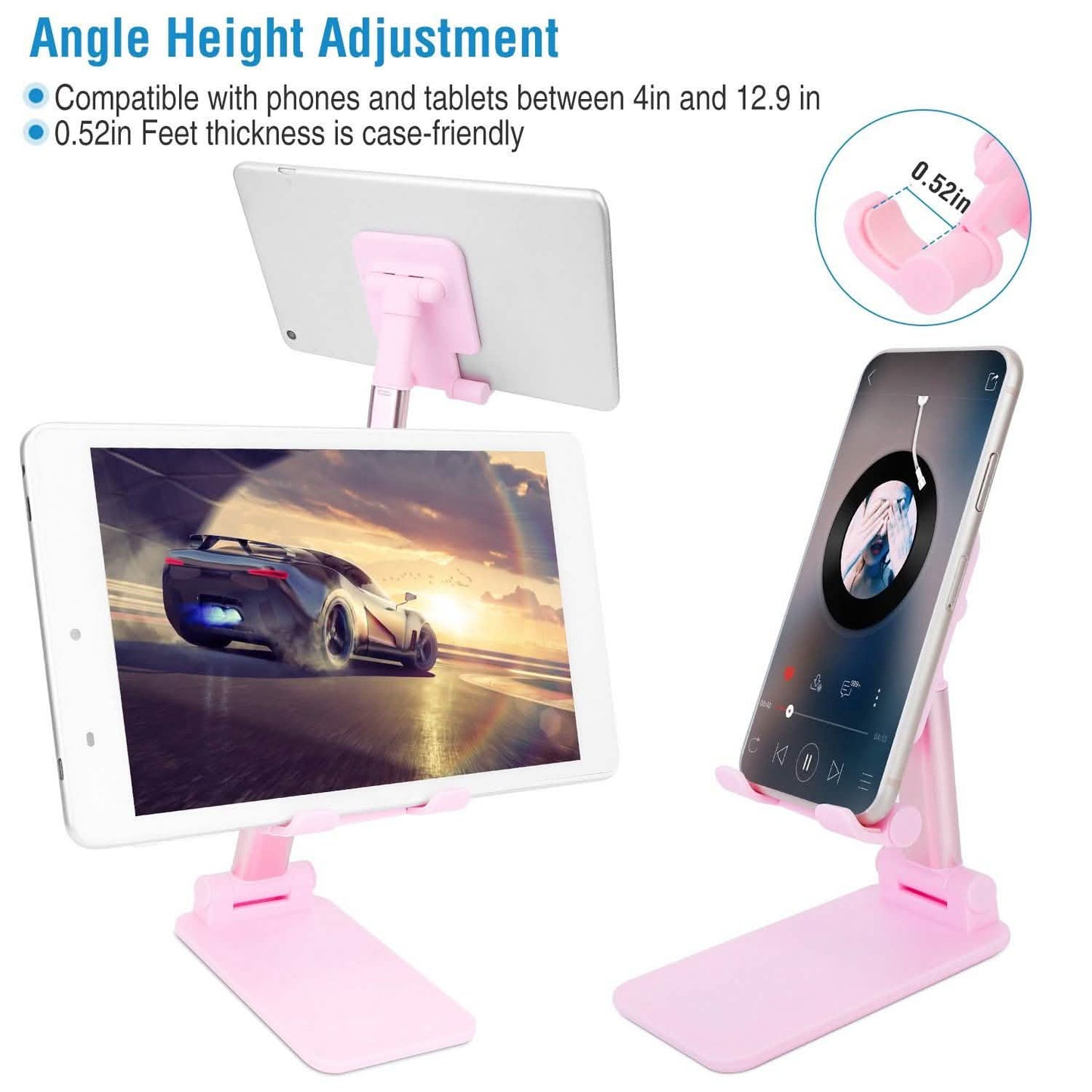 Foldable Desktop Phone Stand Angle Height Adjustable Holder DailySale