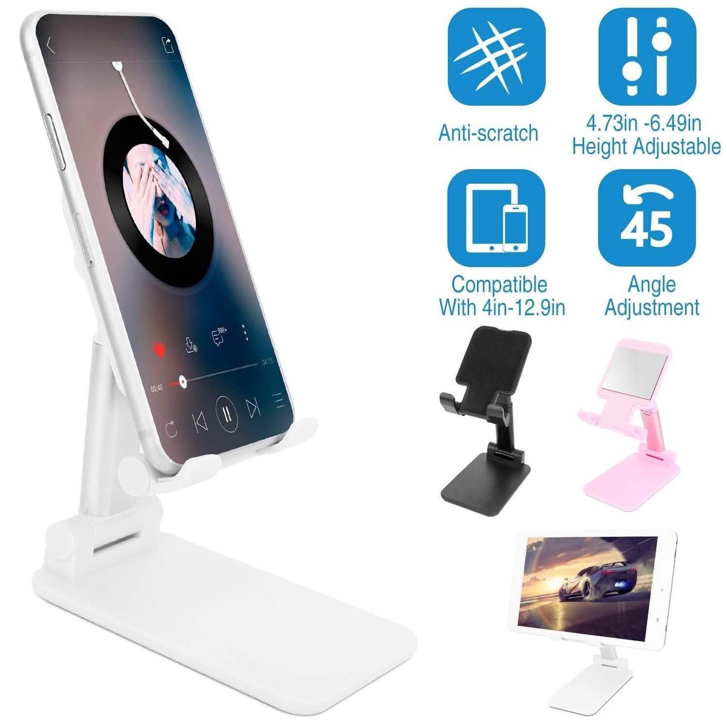 Foldable Desktop Phone Stand Angle Height Adjustable Holder DailySale