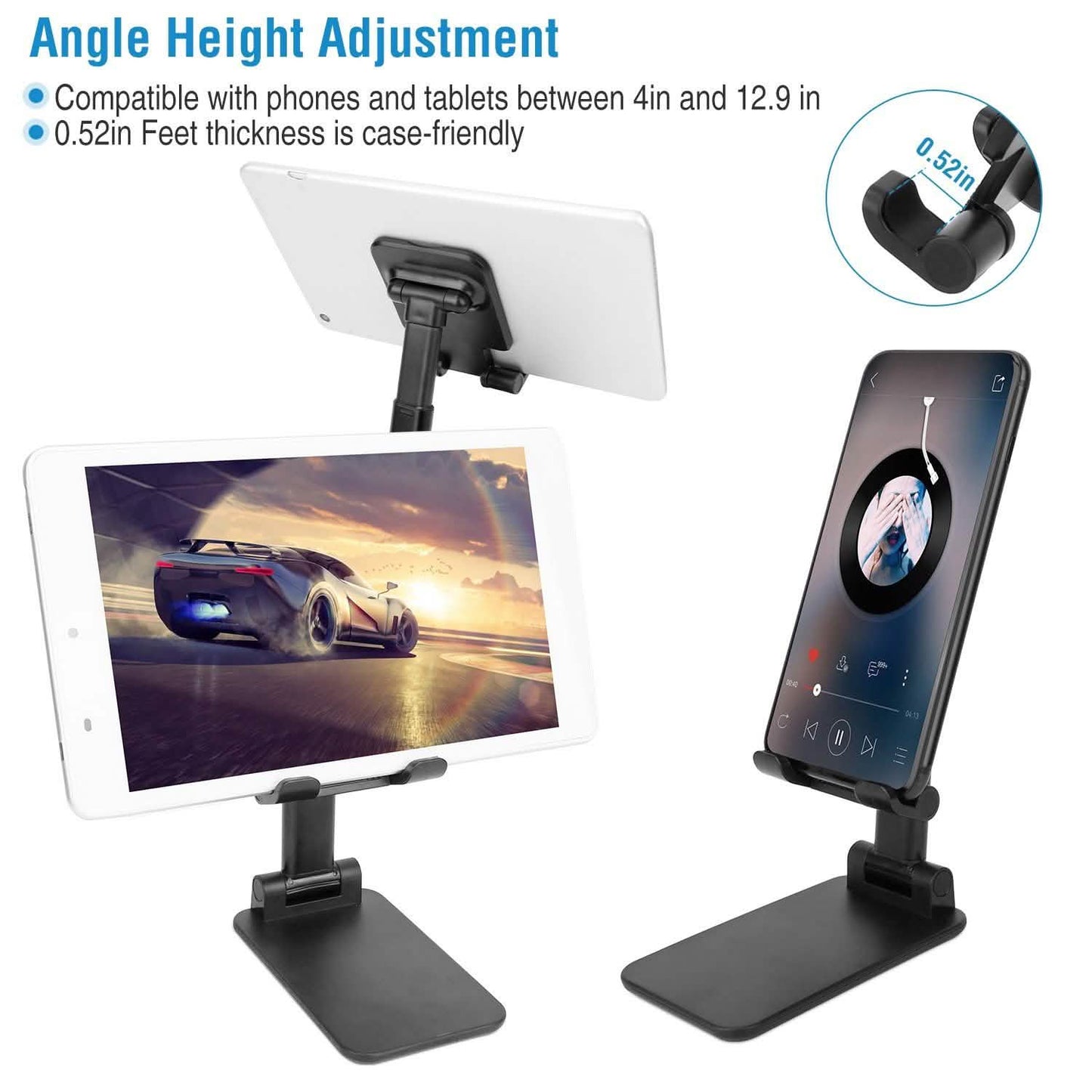 Foldable Desktop Phone Stand Angle Height Adjustable Holder DailySale