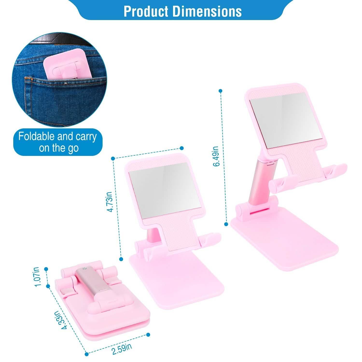 Foldable Desktop Phone Stand Angle Height Adjustable Holder DailySale