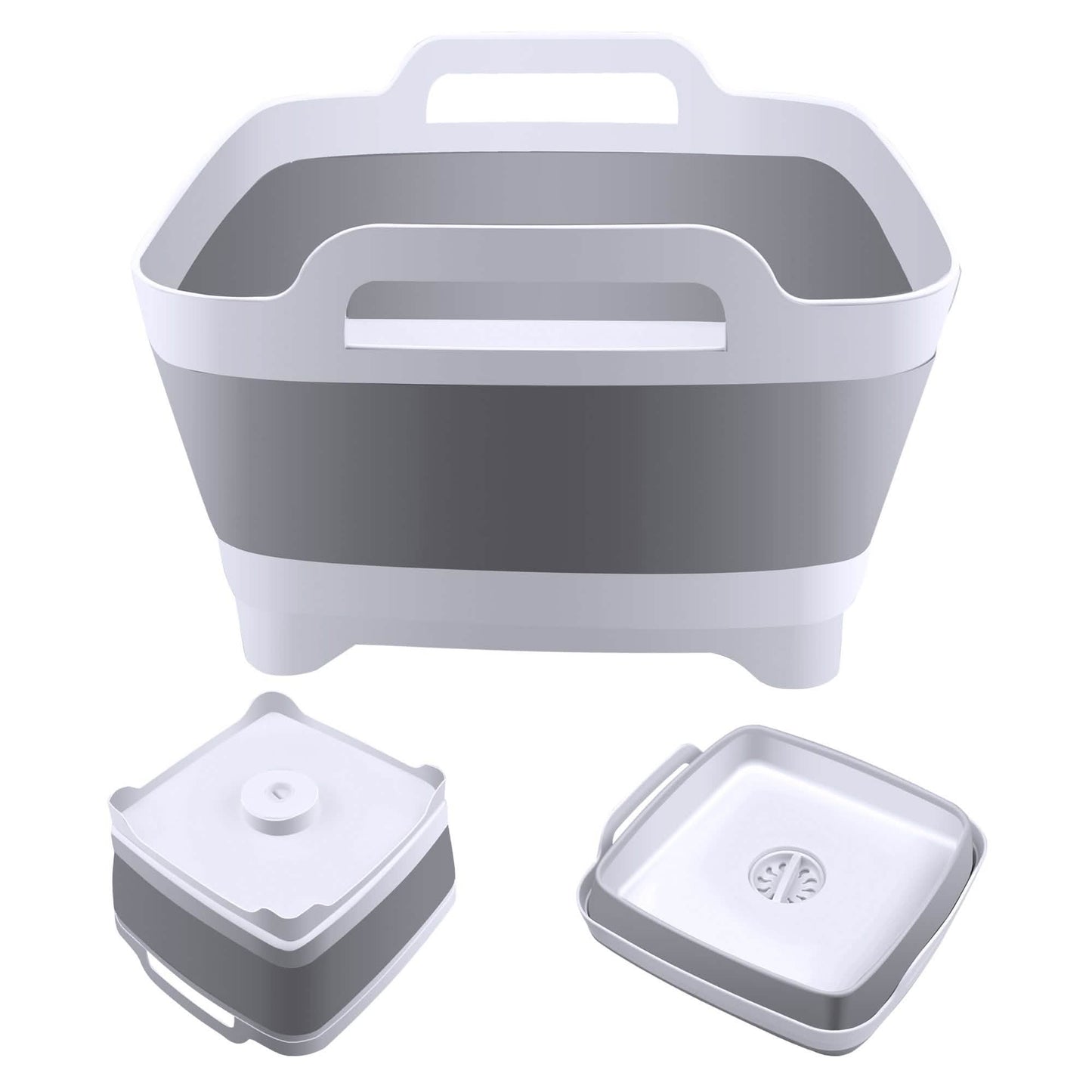 Foldable Dish Tub Washing Basin Collapsible Draining Pan Strainer Food Basket DailySale