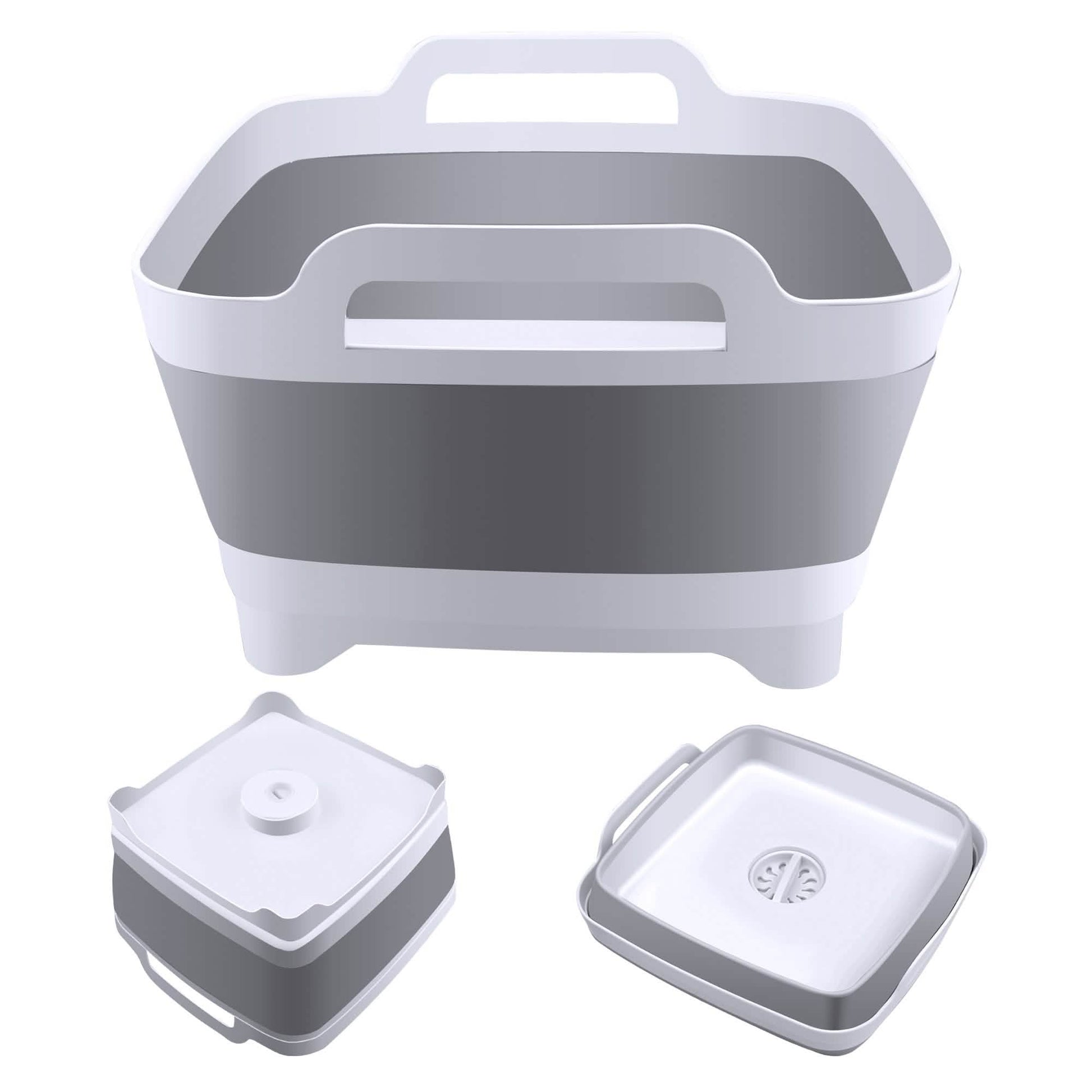 Foldable Dish Tub Washing Basin Collapsible Draining Pan Strainer Food Basket DailySale
