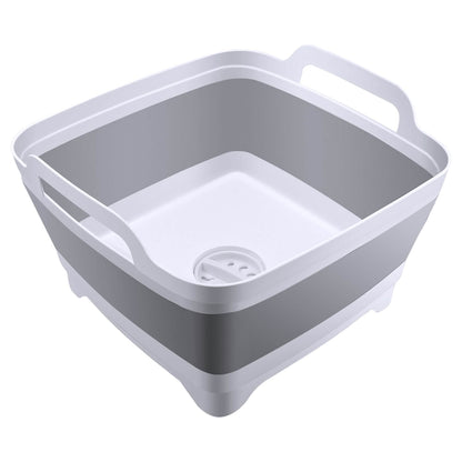 Foldable Dish Tub Washing Basin Collapsible Draining Pan Strainer Food Basket DailySale
